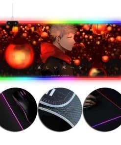OneHeroSuits Sorcery Fight Yuji Itadori Creative RGB LED Gaming Mouse Pad Jujutsu Kaisen Yuji Itadori Printing