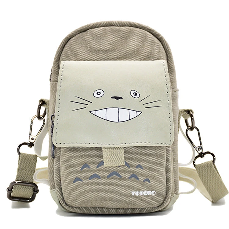Totoro Smile Printed Waist Bag 3 Pocket - OneHeroSuits Accessories 1 Totoro Smile Printed Waist Bag 3 Pocket - OneHeroSuits Accessories
