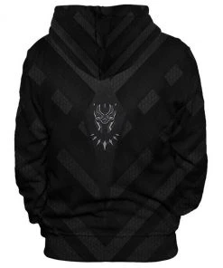 OneHeroSuits Black Panther Hoodies T Challa Printed Zip-Up Creative Printed Zip-Up Hooded Sweatshirt