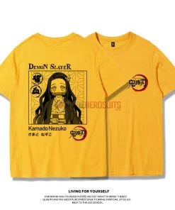 OneHeroSuits Demon Slayer Creative Print Anime T-shirt Nezuko/Tanjiro/Giyuu