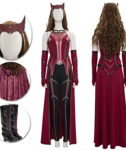 2021 New Scarlet Witch Cosplay Costume WandaVision OneHeroSuits