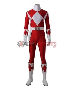 OneHeroSuits Tyrannosaurus Red Ranger Cosplay Shoes Mighty Morphin Power Rangers Boots