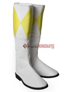OneHeroSuits Costumes Yellow Ranger Female Cosplay Boots Mighty Morphin Power Rangers Cosplay Shoes