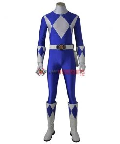 OneHeroSuits Blue Ranger Cosplay Costumes Mighty Morphin Power Rangers Cosplay Suit