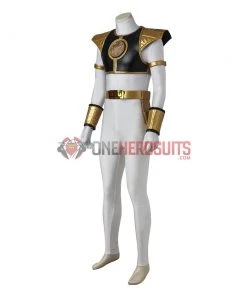 OneHeroSuits White Ranger Cosplay Costume Mighty Morphin Power Rangers Suit