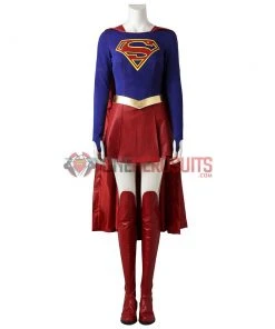 OneHeroSuits Supergirl Cosplay Costume Female Classic Red SuperHero Suit Costumes