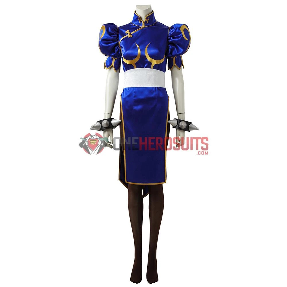 OneHeroSuits Chun Li Cosplay Costume Chinese Kung Fu Dress Up Street Fighter Suit 3 OneHeroSuits Chun Li Cosplay Costume Chinese Kung Fu Dress Up Street Fighter Suit