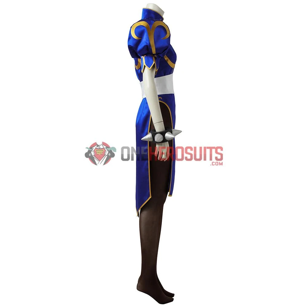OneHeroSuits Chun Li Cosplay Costume Chinese Kung Fu Dress Up Street Fighter Suit 5 OneHeroSuits Chun Li Cosplay Costume Chinese Kung Fu Dress Up Street Fighter Suit