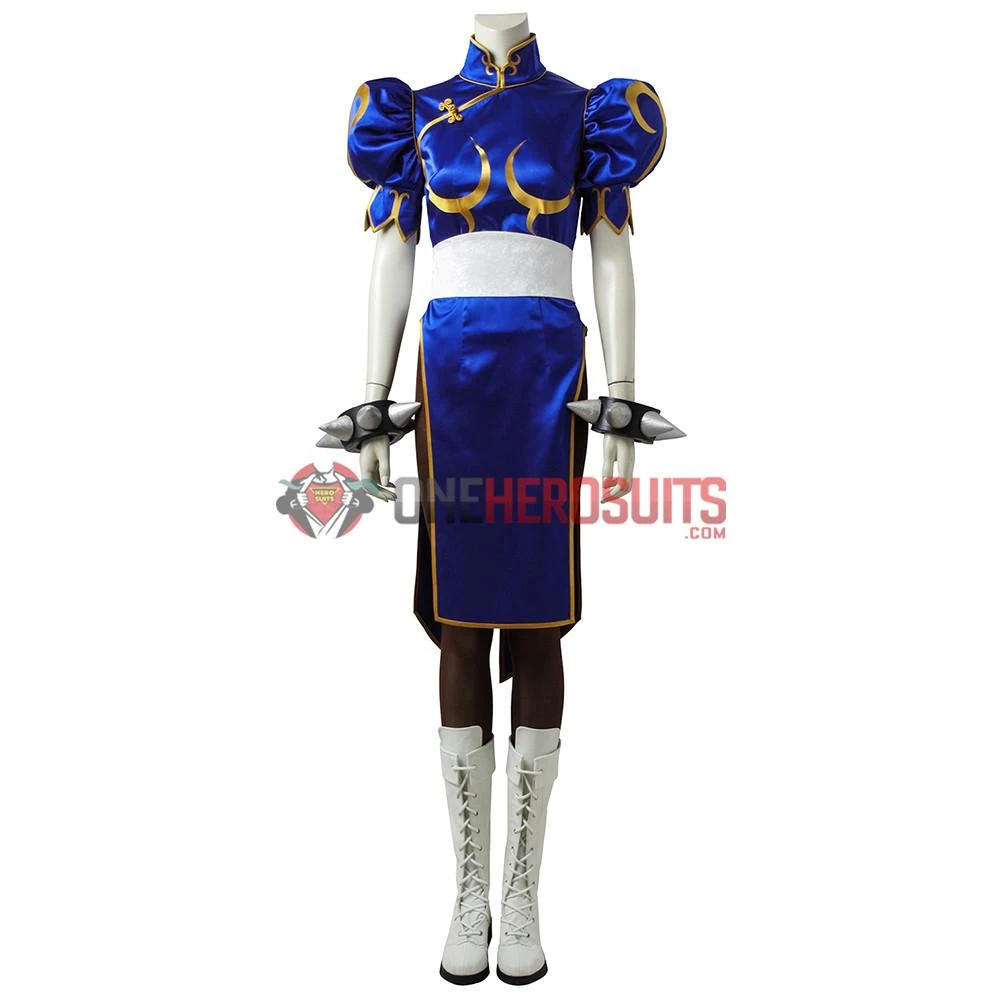 OneHeroSuits Chun Li Cosplay Costume Chinese Kung Fu Dress Up Street Fighter Suit 2 OneHeroSuits Chun Li Cosplay Costume Chinese Kung Fu Dress Up Street Fighter Suit
