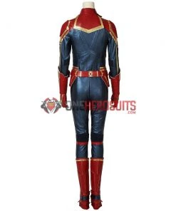 OneHeroSuits Costumes Carol Danvers Cosplay Costume Captain Marvel Dark Color Red Cosplay Suit