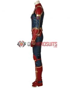 OneHeroSuits Costumes Carol Danvers Cosplay Costume Captain Marvel Dark Color Red Cosplay Suit