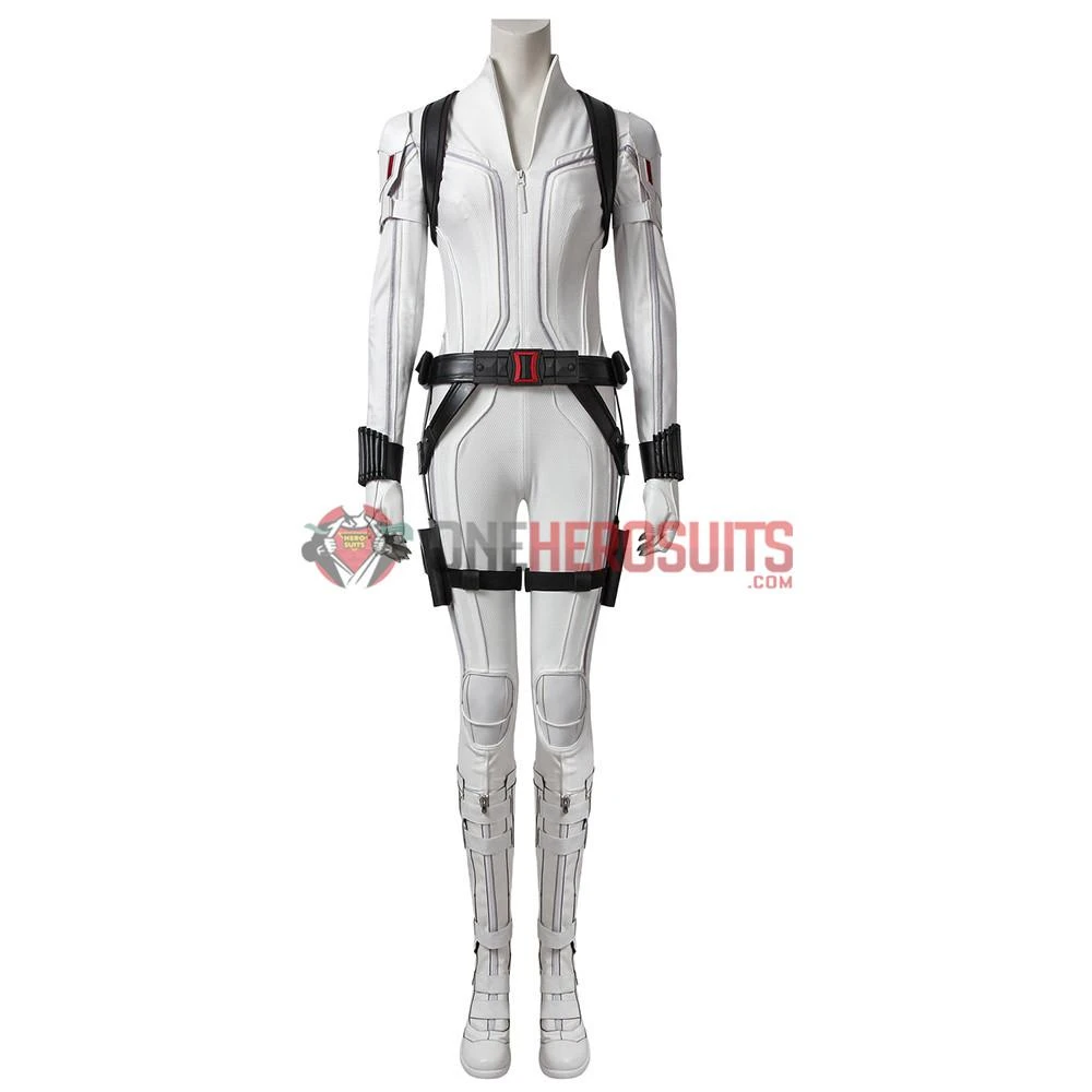 OneHeroSuits Black Widow White Cosplay Costumes Natasha Romanoff Cosplay Suit 4 OneHeroSuits Black Widow White Cosplay Costumes Natasha Romanoff Cosplay Suit