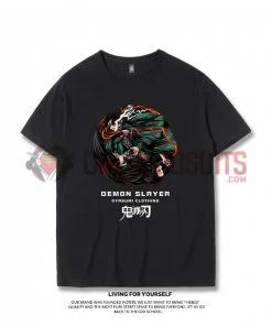 OneHeroSuits Demon Slayer Creative Print Anime T-shirt Tanjirou/Nezuko