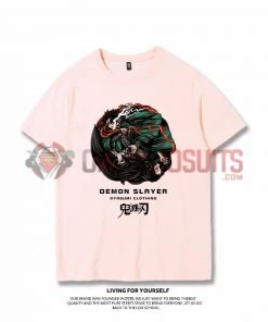OneHeroSuits Demon Slayer Creative Print Anime T-shirt Tanjirou/Nezuko