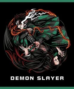 OneHeroSuits Demon Slayer Creative Print Anime T-shirt Tanjirou/Nezuko