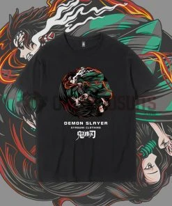 OneHeroSuits Demon Slayer Creative Print Anime T-shirt Tanjirou/Nezuko