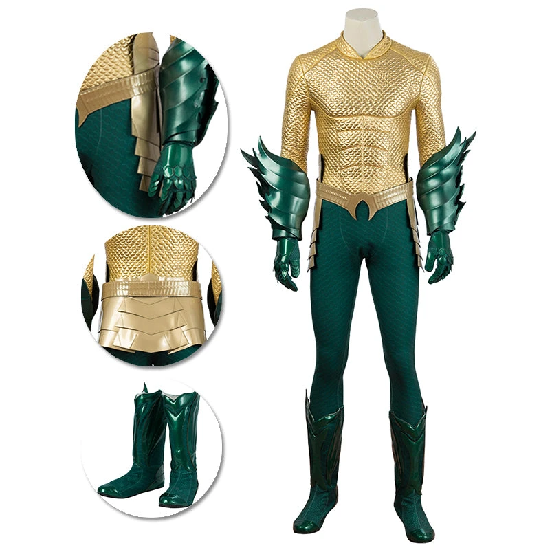 OneHeroSuits Aquaman Cosplay Costumes King Of The Seven Seas Golden Suits 1 OneHeroSuits Aquaman Cosplay Costumes King Of The Seven Seas Golden Suits