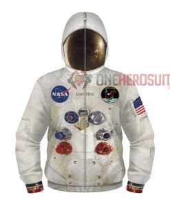 OneHeroSuits Kids Nasa Astronaut Creative 3D Printed Zip Hoodie