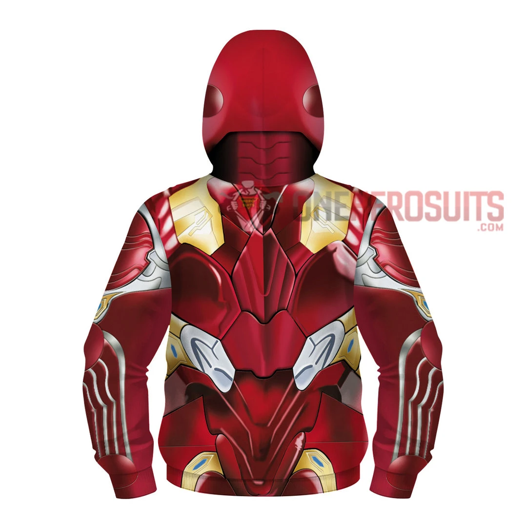 OneHeroSuits Kids Cosplay Kids Iron Man Creative 3D Printed Zip Hoodie 5 OneHeroSuits Kids Cosplay Kids Iron Man Creative 3D Printed Zip Hoodie