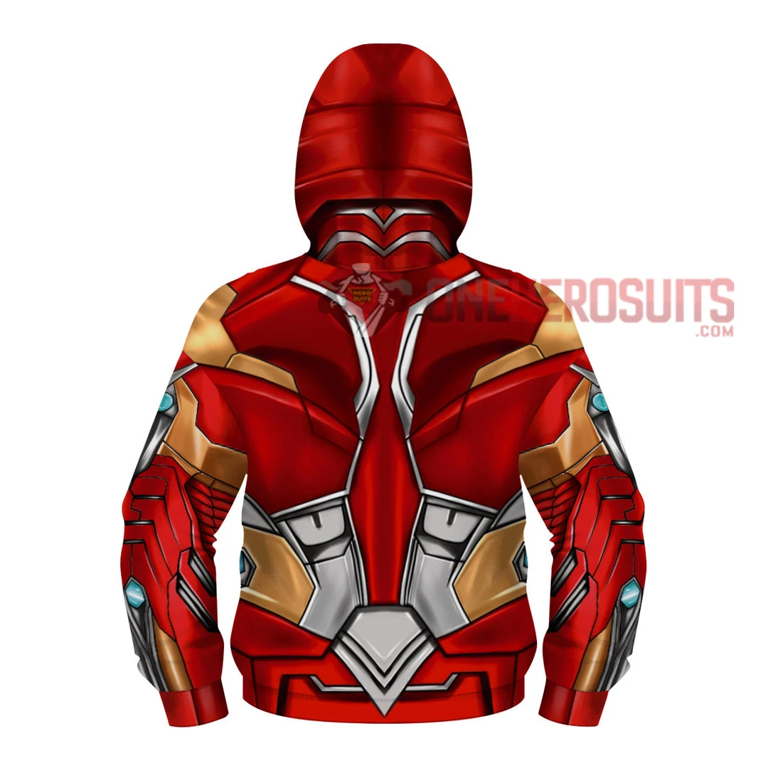 OneHeroSuits Kids Cosplay Kids Iron Man Creative 3D Printed Zip Hoodie 7 OneHeroSuits Kids Cosplay Kids Iron Man Creative 3D Printed Zip Hoodie