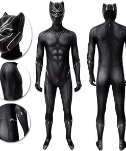 OneHeroSuits Expert-level Cosplay Bodysuit & Zentai Black Panther Cosplay Suit Spandex Black Panther Costume Detail Printed