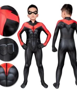 OneHeroSuits Gifts For Kids Nightwing Cosplay Suit Children Teen Titans Cosplay Red Bodysuit Kids Cosplay