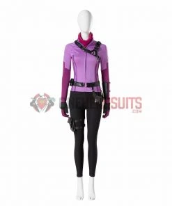 Hawkeye Cosplay Costumes Kate Bishop Purple OneHeroSuits