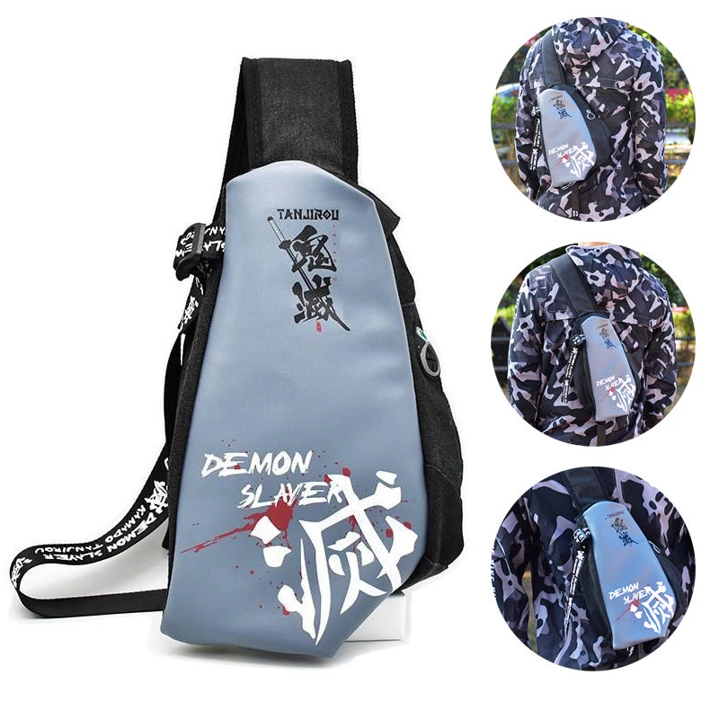 OneHeroSuits Demon Slayer Fanny Pack Animation Creative Crossbody Bag 1 OneHeroSuits Demon Slayer Fanny Pack Animation Creative Crossbody Bag
