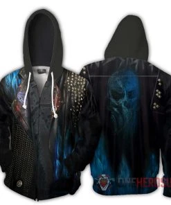 OneHeroSuits Descendants Hades Hoodies Creative Printed Zip-Up Hooded Sweatshirt Cozy Hoodies