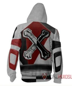 OneHeroSuits Descendants Carlos De Vil Hoodies Creative Printed Zip-Up Hooded Sweatshirt