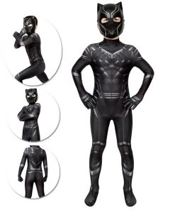 OneHeroSuits Gift For Boys Black Panther Cosplay Suit HQ Printed Costumes Expert-level Cosplay Bodysuit & Zentai