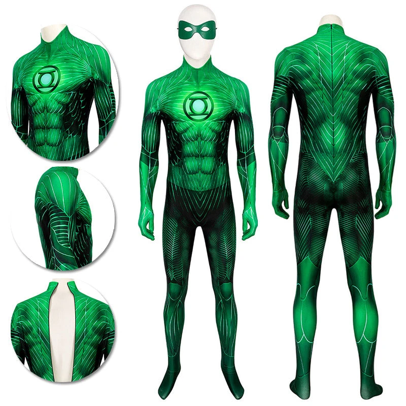 OneHeroSuits Expert-level Cosplay Bodysuit & Zentai Green Lantern Hal Jordan Cosplay Costume Detail Printed Suit 1 OneHeroSuits Expert-level Cosplay Bodysuit & Zentai Green Lantern Hal Jordan Cosplay Costume Detail Printed Suit