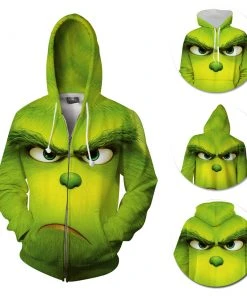 OneHeroSuits Grinch Hoodies How The Grinch Stole Christmas Creative Hooded Sweatshirt