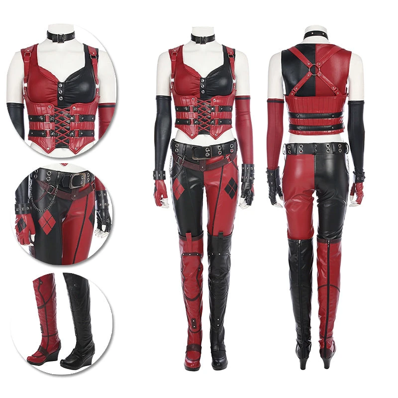OneHeroSuits Harley Quinn Cosplay Costumes BatMan Arkham City High Quality Cosplay Suits