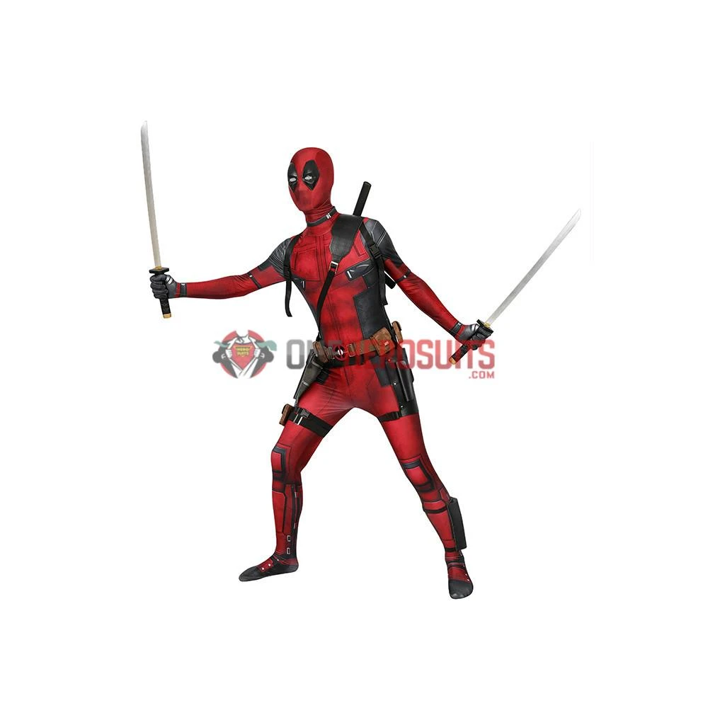 OneHeroSuits Deadpool Suit 3D Printed Spandex Deadpool Red Cosplay Costume Expert-level Cosplay Bodysuit & Zentai 17 OneHeroSuits Deadpool Suit 3D Printed Spandex Deadpool Red Cosplay Costume Expert-level Cosplay Bodysuit & Zentai