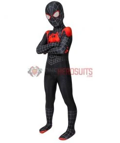 OneHeroSuits Zentai/Jumpsuit Gift For Boys Miles Morales Black Spider-man Cosplay Suit HQ Printed Costumes