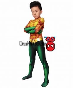 OneHeroSuits Christmas Gifts For Kids Aquaman Cosplay Suit Children Aquaman Cosplay Bodysuit
