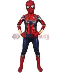 OneHeroSuits Kids Iron Spider-Man Suit Avengers SuperHero Cosplay Costumes For Children Zentai/Jumpsuit