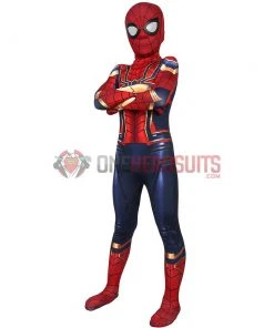 OneHeroSuits Kids Iron Spider-Man Suit Avengers SuperHero Cosplay Costumes For Children Zentai/Jumpsuit