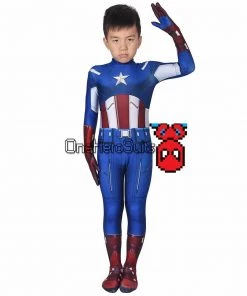 OneHeroSuits Christmas Gifts For Kids Captain America Classic Cosplay Costume Children Superhero Suits