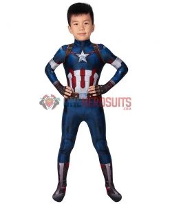 OneHeroSuits Kids Cosplay Gifts For Kids Captain America Cosplay Costumes Avengers2 Age Of Ultron Cosplay Suit