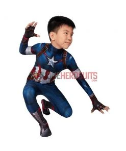 OneHeroSuits Kids Cosplay Gifts For Kids Captain America Cosplay Costumes Avengers2 Age Of Ultron Cosplay Suit