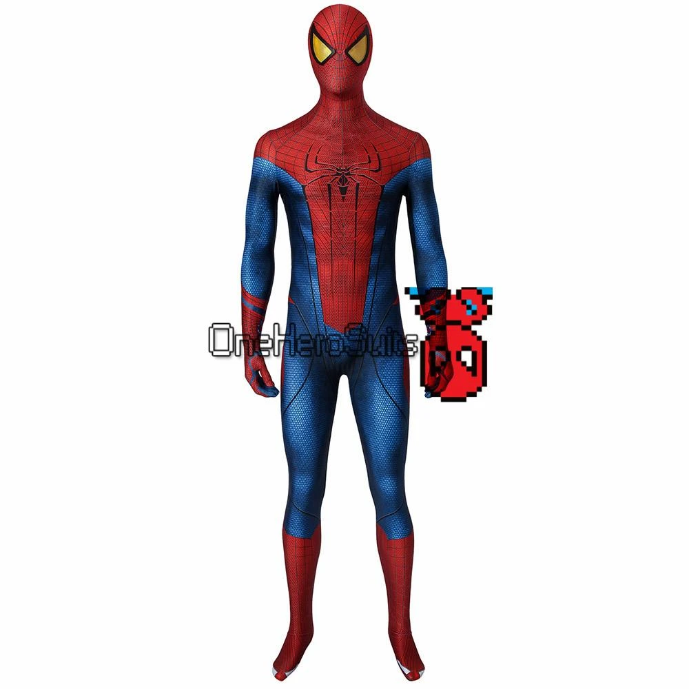 OneHeroSuits The Amazing Spider-Man Cosplay Costume Peter Parker HD Printed Zentai Zentai/Jumpsuit 2 OneHeroSuits The Amazing Spider-Man Cosplay Costume Peter Parker HD Printed Zentai Zentai/Jumpsuit