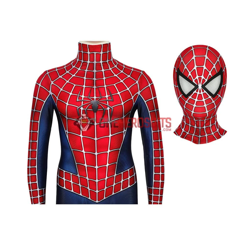 OneHeroSuits Kids Spider-man Cosplay Suit Classic Tobey Maguire Printed Edition Zentai/Jumpsuit 12 OneHeroSuits Kids Spider-man Cosplay Suit Classic Tobey Maguire Printed Edition Zentai/Jumpsuit