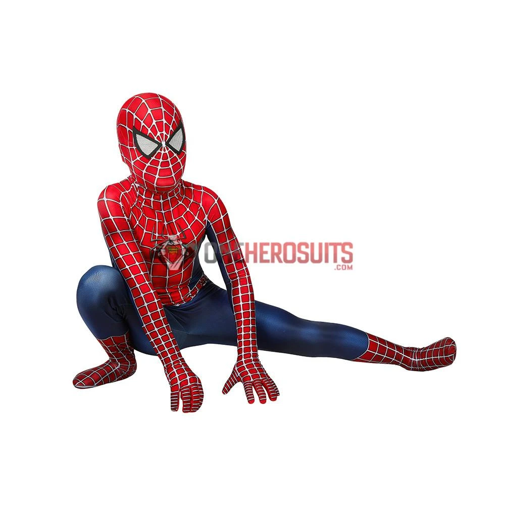 OneHeroSuits Kids Spider-man Cosplay Suit Classic Tobey Maguire Printed Edition Zentai/Jumpsuit 4 OneHeroSuits Kids Spider-man Cosplay Suit Classic Tobey Maguire Printed Edition Zentai/Jumpsuit