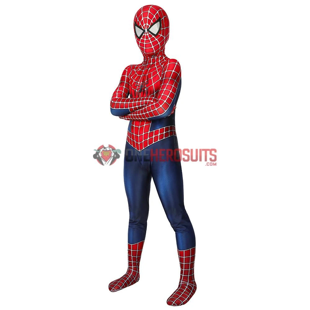 OneHeroSuits Kids Spider-man Cosplay Suit Classic Tobey Maguire Printed Edition Zentai/Jumpsuit 2 OneHeroSuits Kids Spider-man Cosplay Suit Classic Tobey Maguire Printed Edition Zentai/Jumpsuit