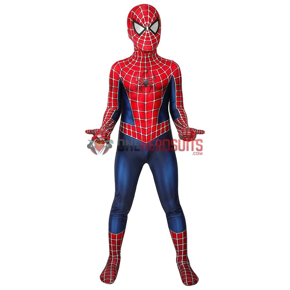 OneHeroSuits Kids Spider-man Cosplay Suit Classic Tobey Maguire Printed Edition Zentai/Jumpsuit 5 OneHeroSuits Kids Spider-man Cosplay Suit Classic Tobey Maguire Printed Edition Zentai/Jumpsuit