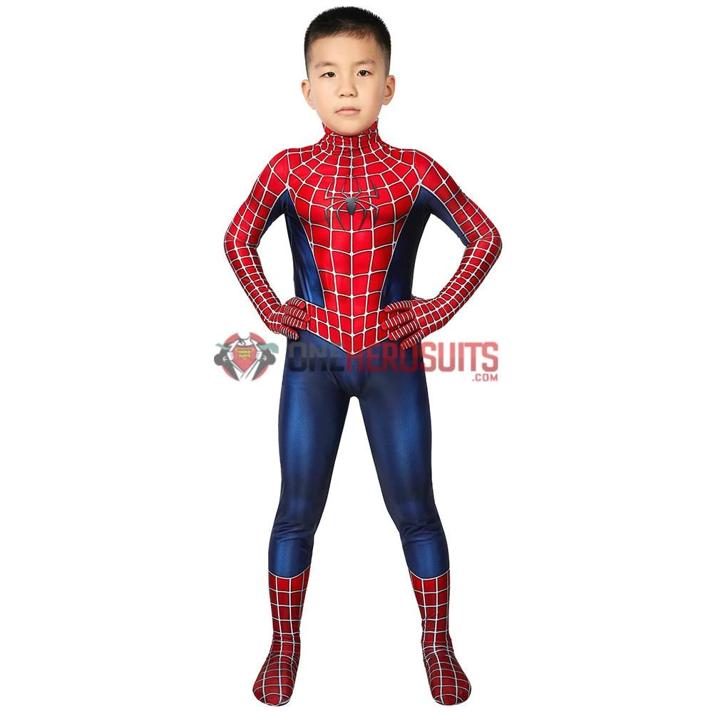 OneHeroSuits Kids Spider-man Cosplay Suit Classic Tobey Maguire Printed Edition Zentai/Jumpsuit 7 OneHeroSuits Kids Spider-man Cosplay Suit Classic Tobey Maguire Printed Edition Zentai/Jumpsuit