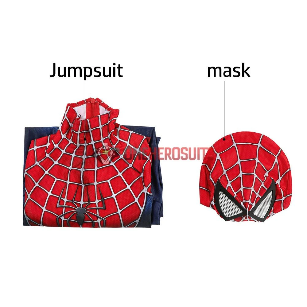 OneHeroSuits Kids Spider-man Cosplay Suit Classic Tobey Maguire Printed Edition Zentai/Jumpsuit 8 OneHeroSuits Kids Spider-man Cosplay Suit Classic Tobey Maguire Printed Edition Zentai/Jumpsuit