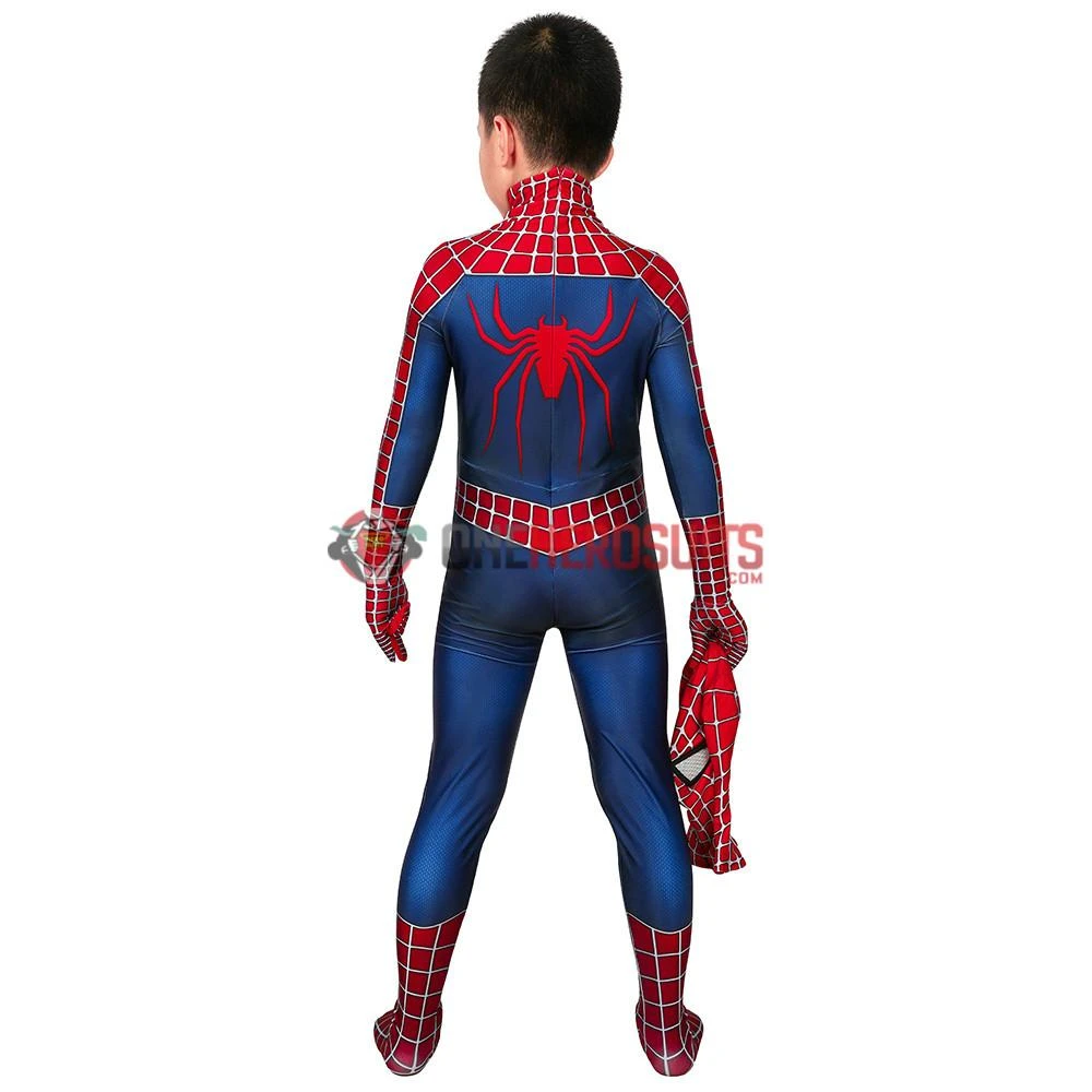 OneHeroSuits Kids Spider-man Cosplay Suit Spandex Tobey Maguire Suit Printed Edition 3 OneHeroSuits Kids Spider-man Cosplay Suit Spandex Tobey Maguire Suit Printed Edition
